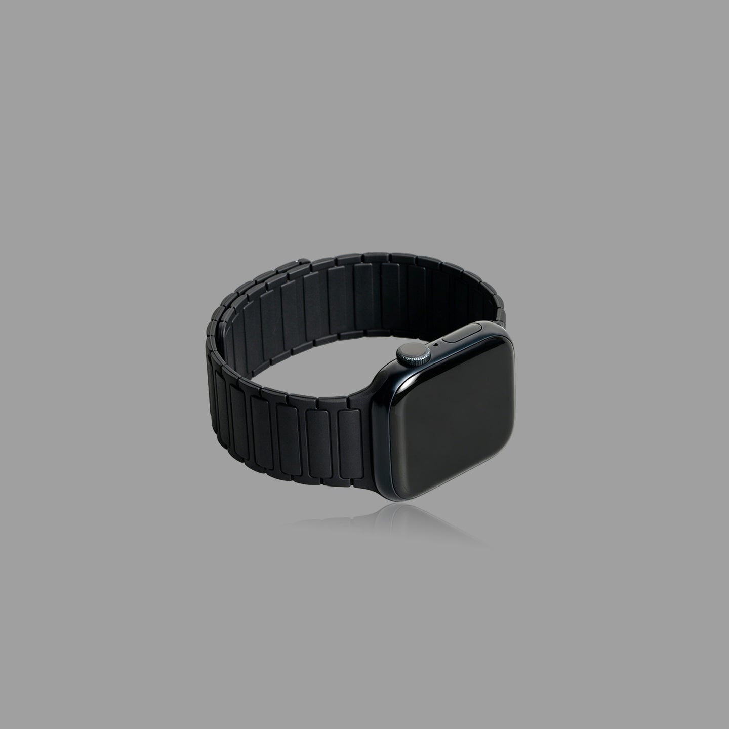 Magnetic Silicone Link Watch Band for Apple Watch, Strong Auto-Attach Sport Strap for iWatch