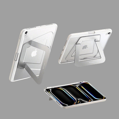Ultra Light Anti-Bending iPad Case with Hidden Aluminum Kickstand & Pencil Holder, Shockproof Protective Cover