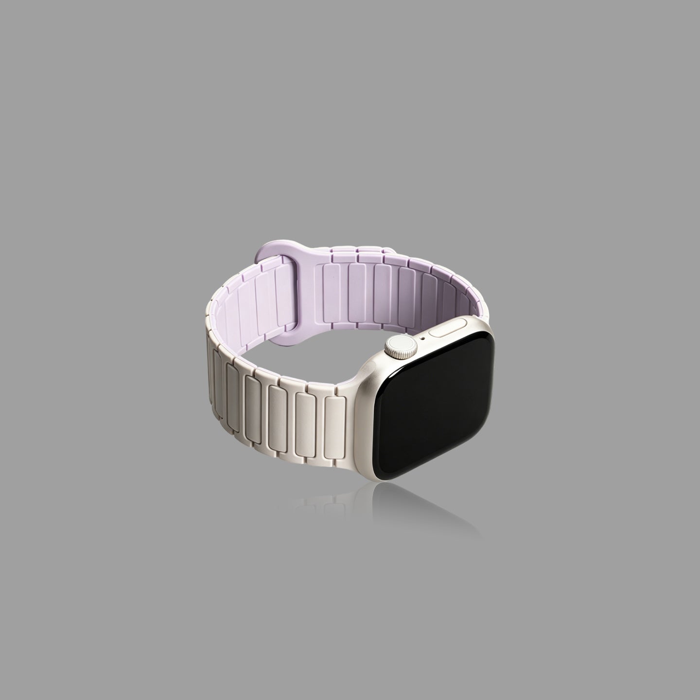 Magnetic Silicone Link Watch Band for Apple Watch, Strong Auto-Attach Sport Strap for iWatch