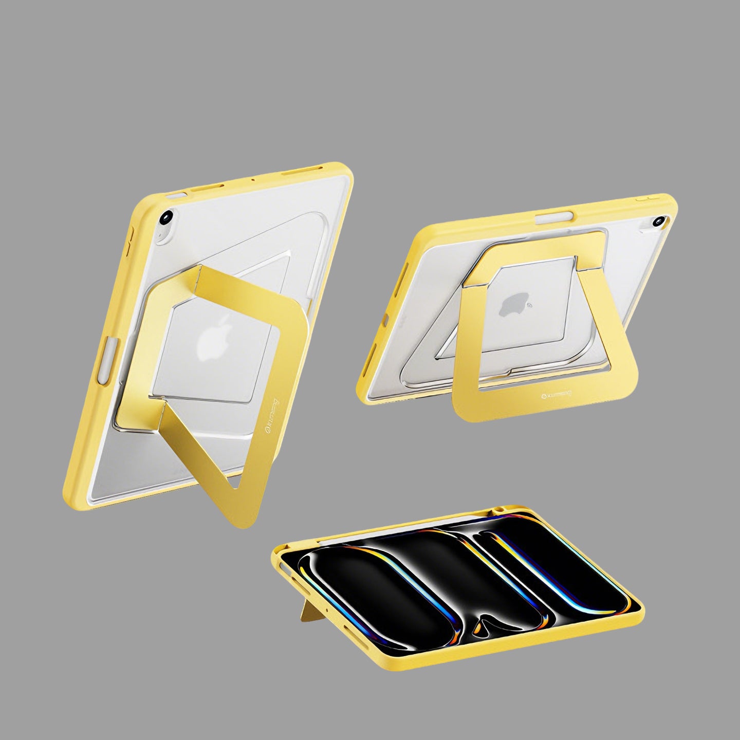 Ultra Light Anti-Bending iPad Case with Hidden Aluminum Kickstand & Pencil Holder, Shockproof Protective Cover