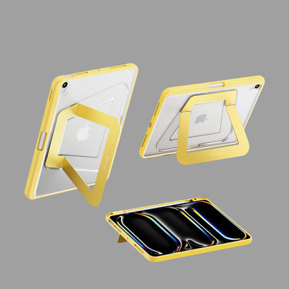 Ultra Light Anti-Bending iPad Case with Hidden Aluminum Kickstand & Pencil Holder, Shockproof Protective Cover