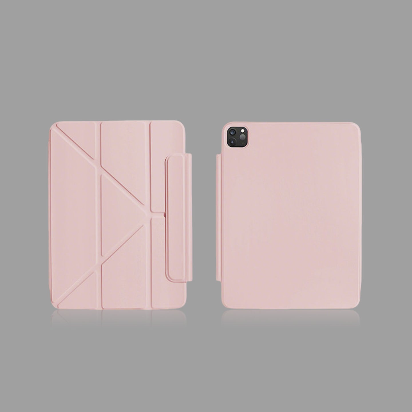 Detachable Magnetic Y-Fold iPad Case with Apple Pencil Holder, Multi-Angle Stand Shockproof Protective Cover for iPad
