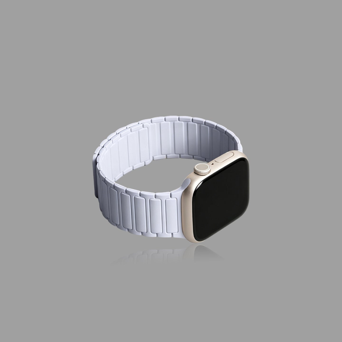 Magnetic Silicone Link Watch Band for Apple Watch, Strong Auto-Attach Sport Strap for iWatch