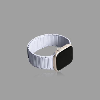 Magnetic Silicone Link Watch Band for Apple Watch, Strong Auto-Attach Sport Strap for iWatch