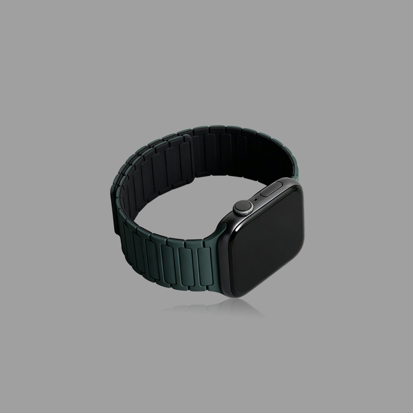 Magnetic Silicone Link Watch Band for Apple Watch, Strong Auto-Attach Sport Strap for iWatch