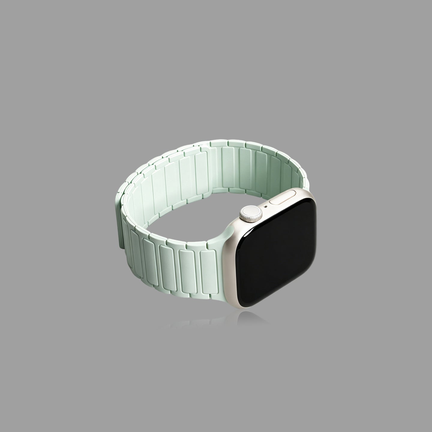 Magnetic Silicone Link Watch Band for Apple Watch, Strong Auto-Attach Sport Strap for iWatch