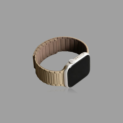Magnetic Silicone Link Watch Band for Apple Watch, Strong Auto-Attach Sport Strap for iWatch