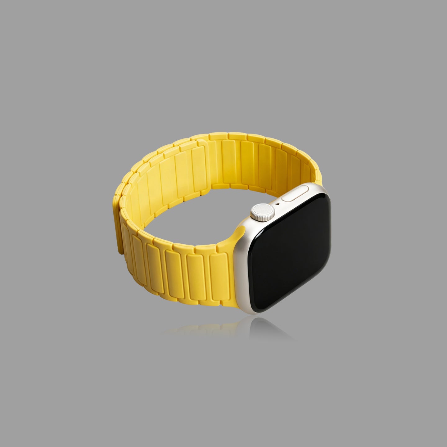Magnetic Silicone Link Watch Band for Apple Watch, Strong Auto-Attach Sport Strap for iWatch