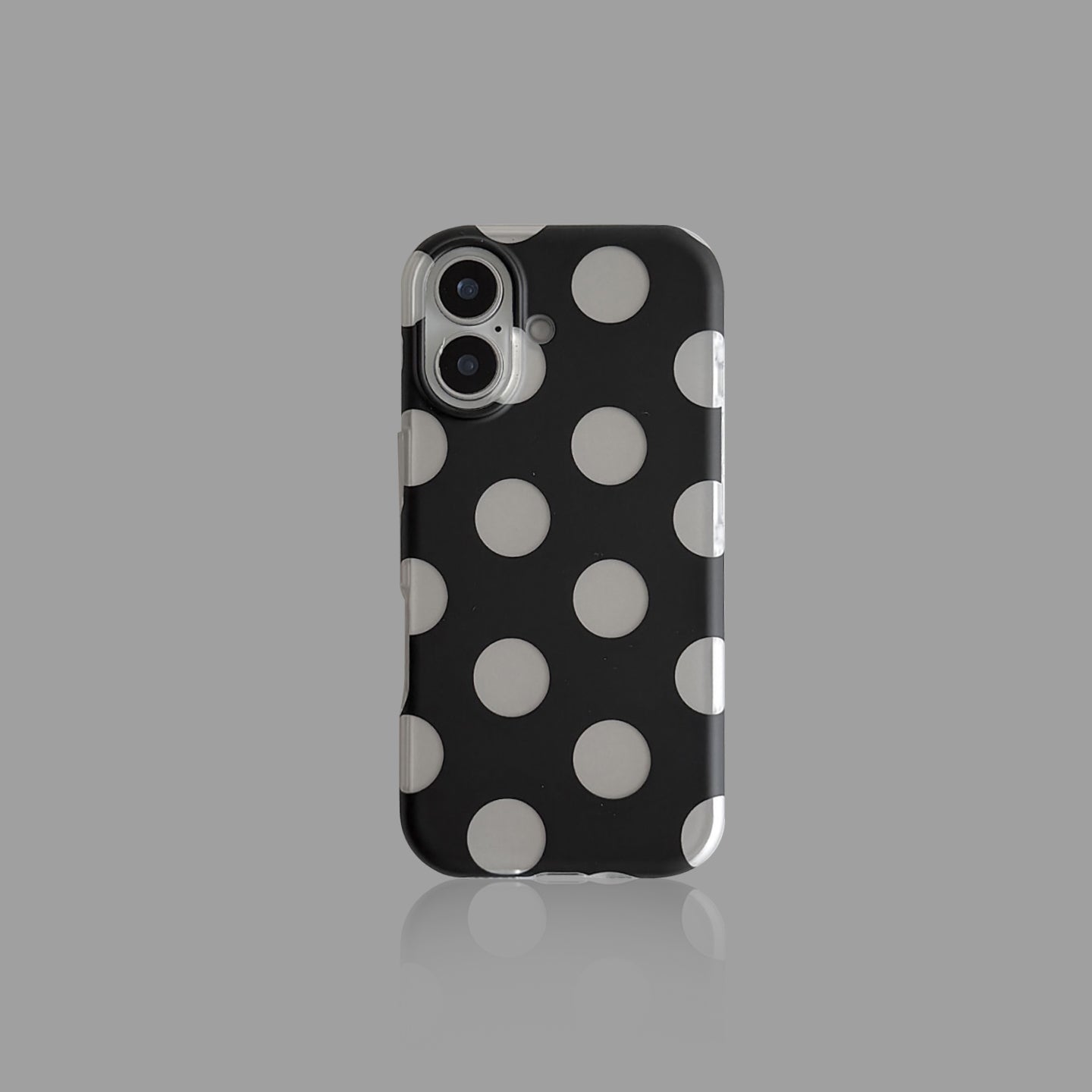 Hollow Polka Dot iPhone Case, Minimalist Matte Protective Cover