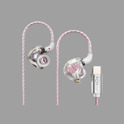 Type-C DAC Wired Gaming In-Ear Earphones with Microphone, Hi-Res Audio, Auto EQ Adjustment for PC & Mobile