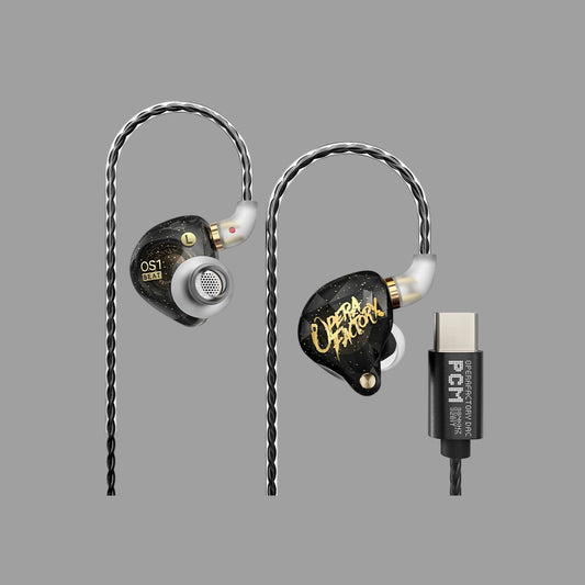Type-C DAC Wired Gaming In-Ear Earphones with Microphone, Hi-Res Audio, Auto EQ Adjustment for PC & Mobile