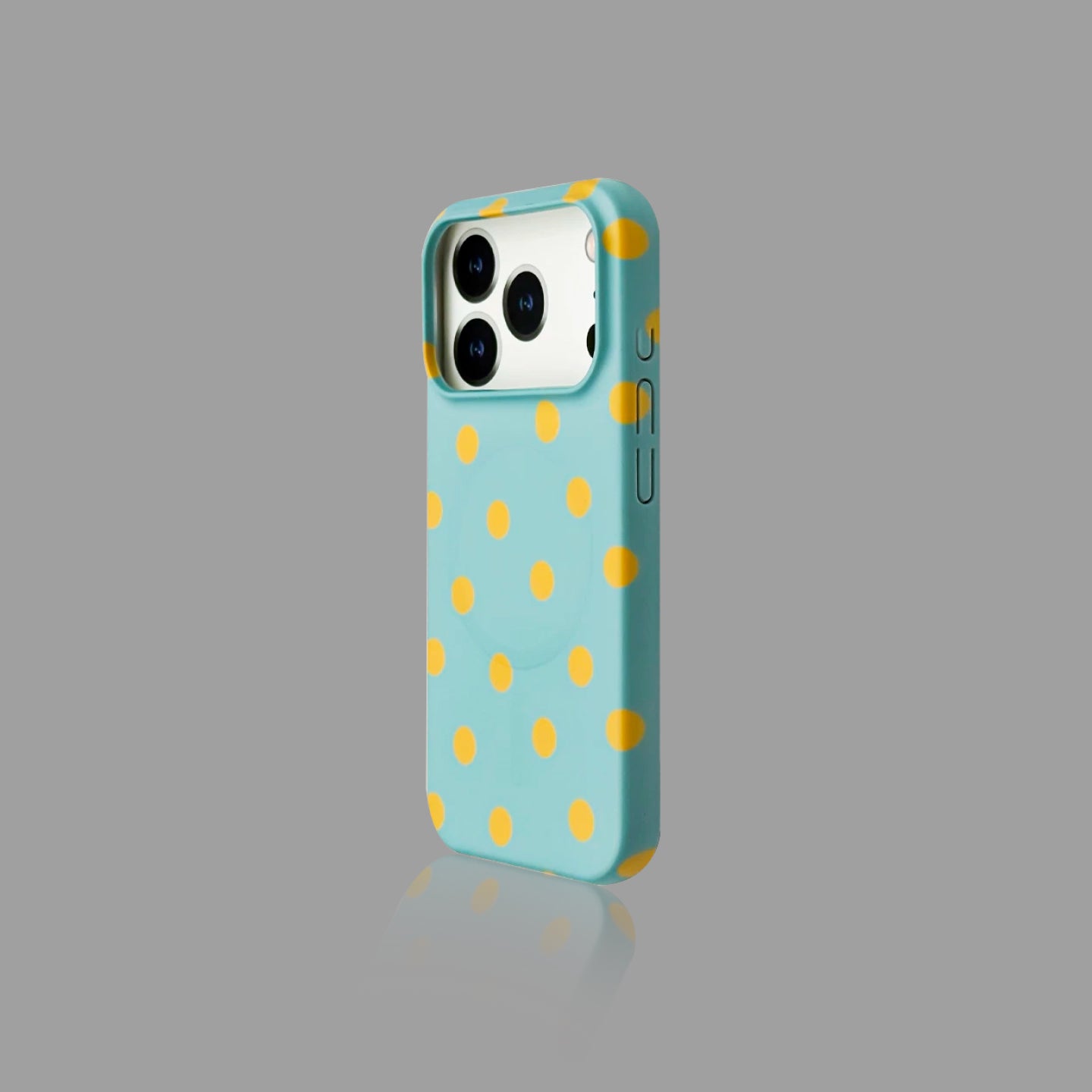 Heart & Polka Dot iPhone Case with Magnetic Heart Stand