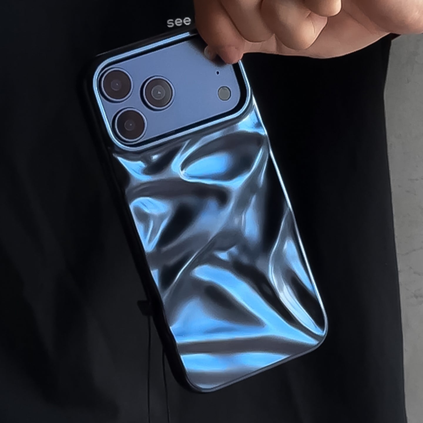 3Dウォーターリップル電気めっきiPhoneケース