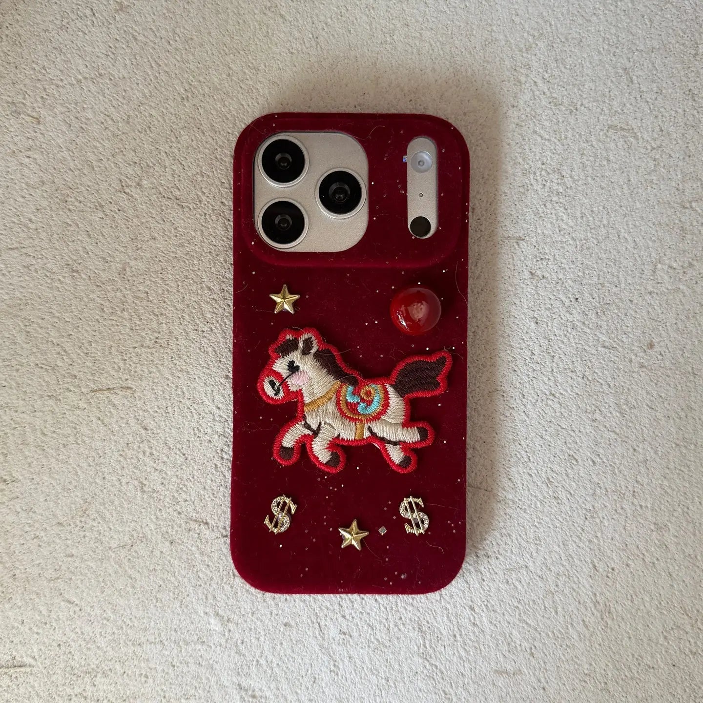 Year of the Horse Embroidered Pony iPhone Case SEACASE