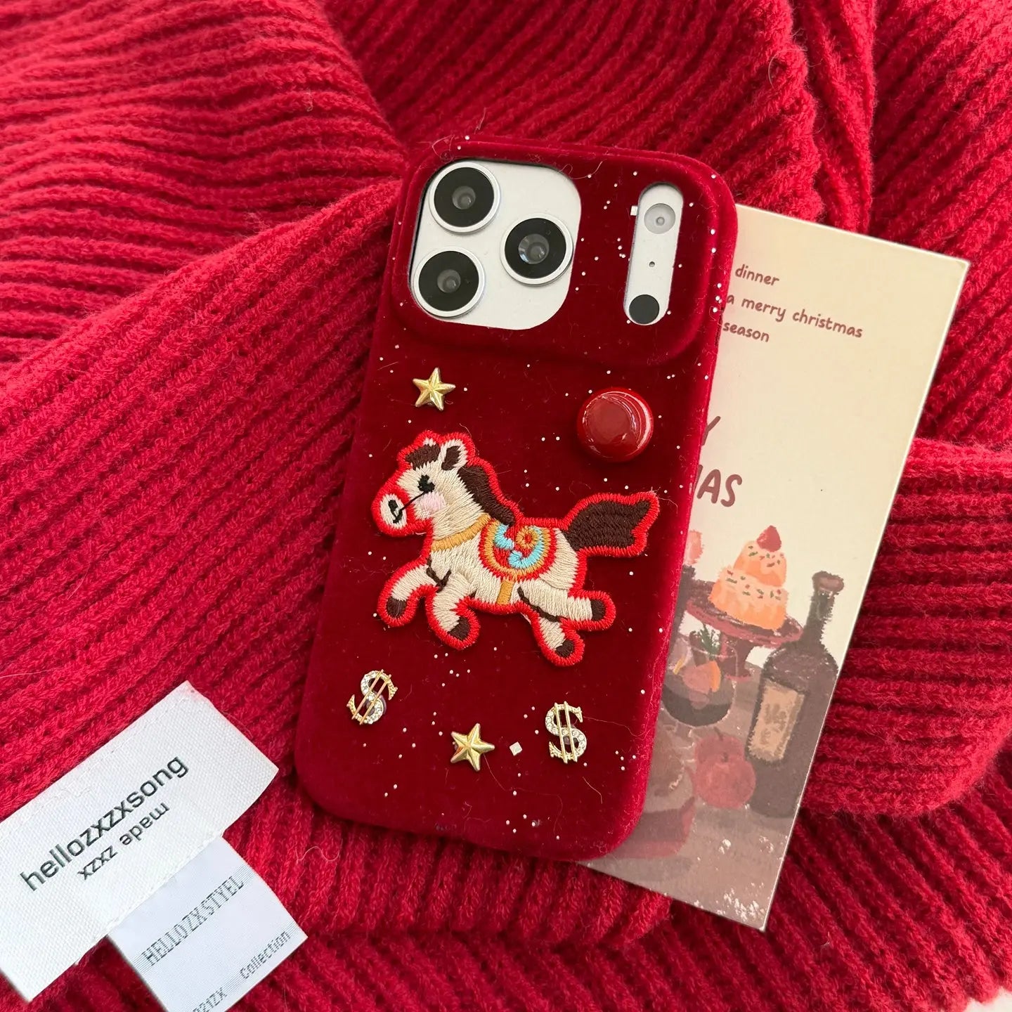 Year of the Horse Embroidered Pony iPhone Case SEACASE