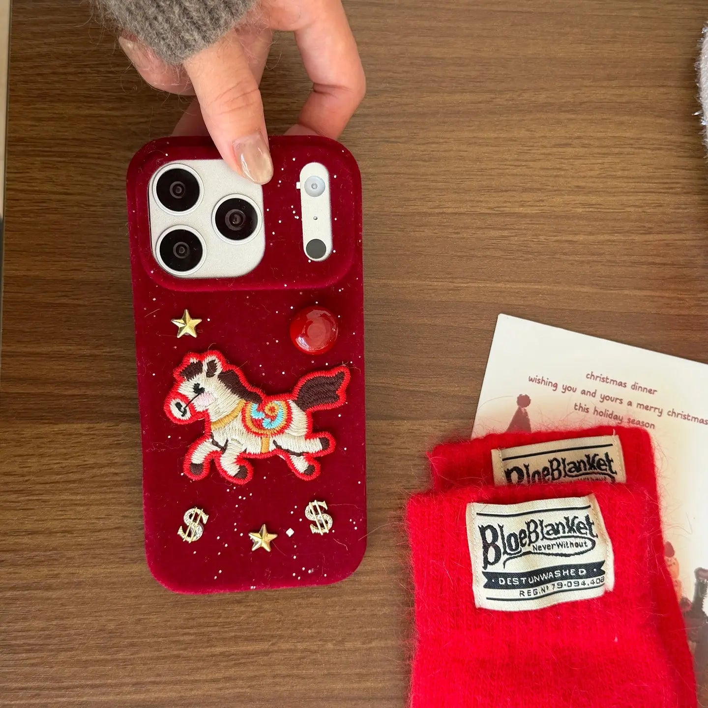 Year of the Horse Embroidered Pony iPhone Case SEACASE
