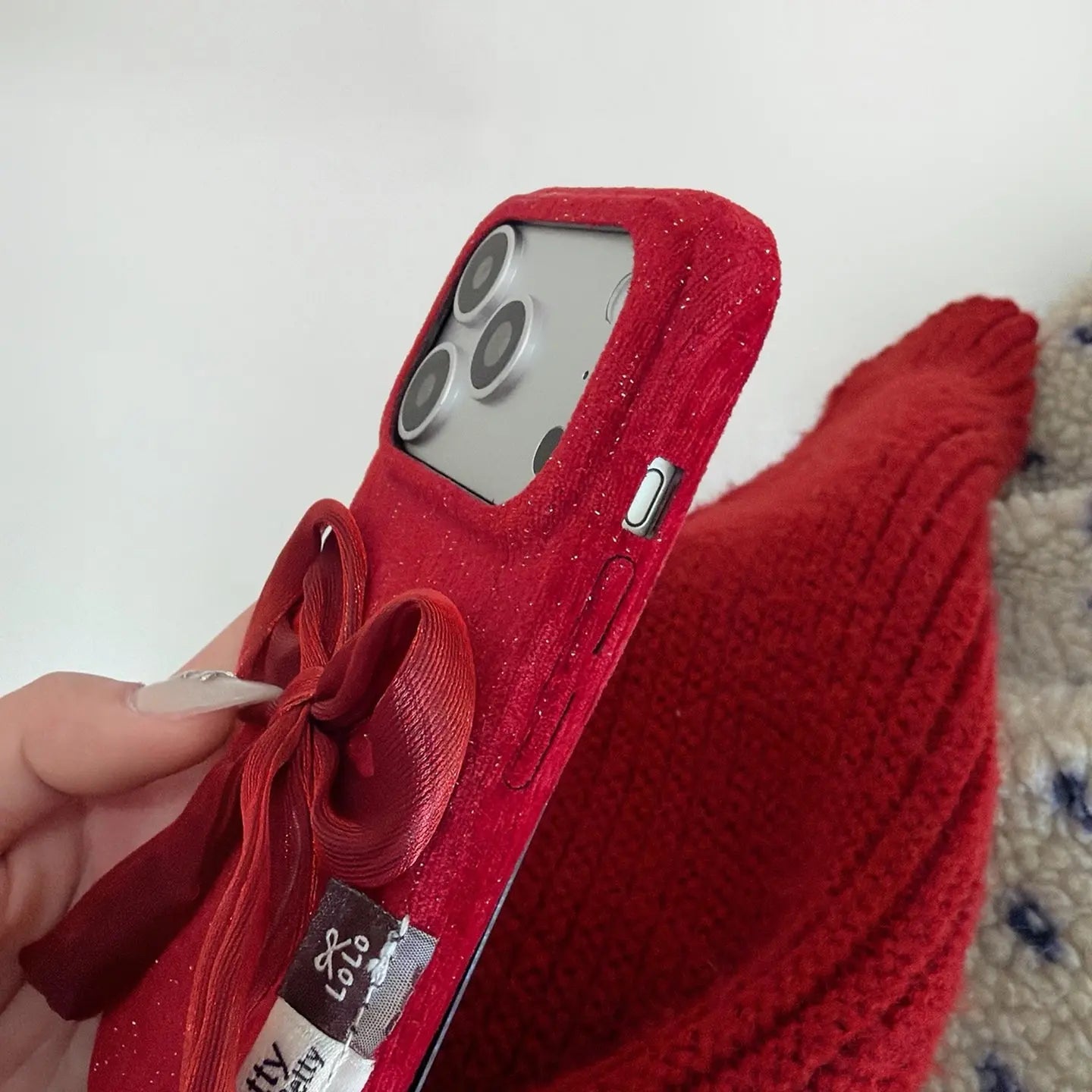 Red Velvet Bow Red iPhone Case SEACASE
