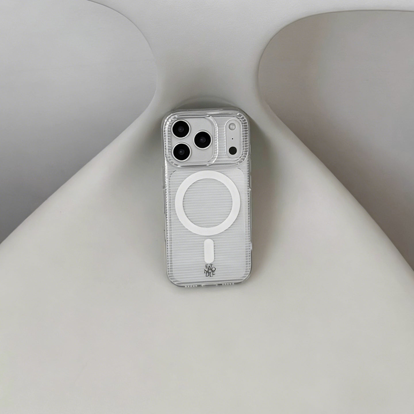 クリアホワイトストライプiPhoneケース