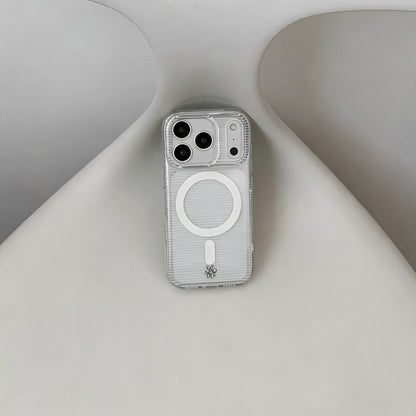 クリアホワイトストライプiPhoneケース