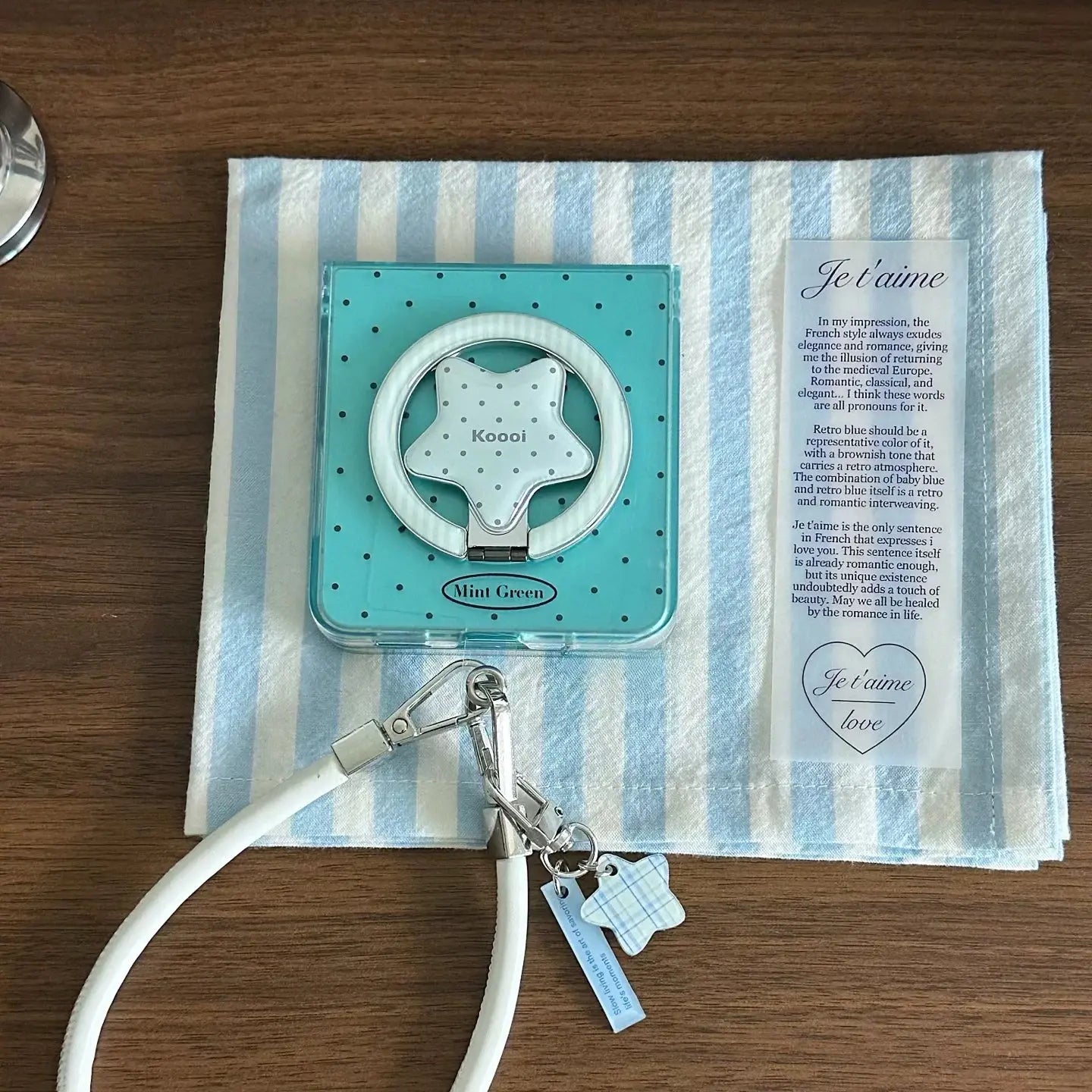 Mint Blue Dotted MagSafe Case for Samsung Z Flip SEACASE