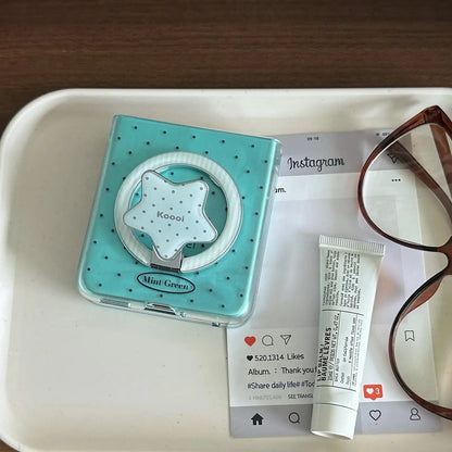 Mint Blue Dotted MagSafe Case for Samsung Z Flip SEACASE